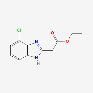 molecular formula C11H11ClN2O2 B12626585 Ethyl 2-(4-chloro-1H-benzo[D]imidazol-2-YL)acetate 