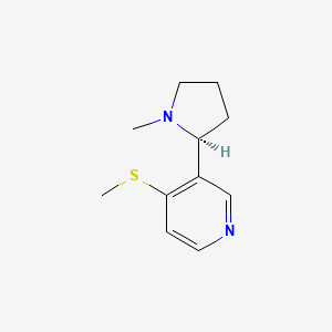 molecular formula C11H16N2S B12626773 Pyridine, 3-[(2S)-1-methyl-2-pyrrolidinyl]-4-(methylthio)- CAS No. 919079-38-2