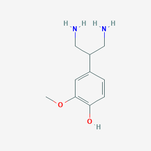 molecular formula C10H16N2O2 B12626792 4-(1,3-Diaminopropan-2-yl)-2-methoxyphenol CAS No. 918419-42-8