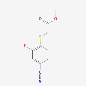 molecular formula C10H8FNO2S B12626805 Methyl [(4-cyano-2-fluorophenyl)sulfanyl]acetate CAS No. 918967-44-9