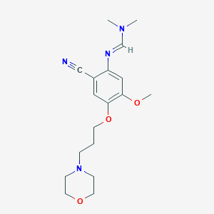 molecular formula C18H26N4O3 B12626851 N'-{2-Cyano-5-methoxy-4-[3-(morpholin-4-yl)propoxy]phenyl}-N,N-dimethylmethanimidamide CAS No. 950596-57-3