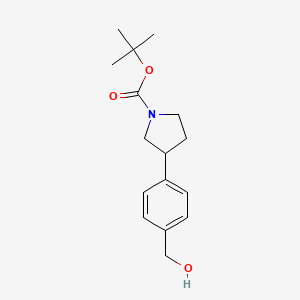 molecular formula C16H23NO3 B12626898 Tert-butyl 3-(4-(hydroxymethyl)phenyl)pyrrolidine-1-carboxylate CAS No. 1211594-39-6