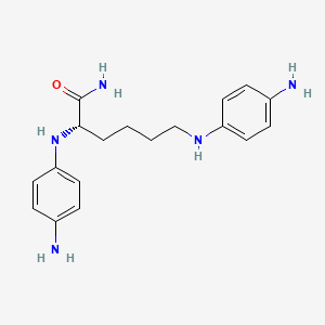 molecular formula C18H25N5O B12626918 N~2~,N~6~-Bis(4-aminophenyl)-L-lysinamide CAS No. 917951-09-8