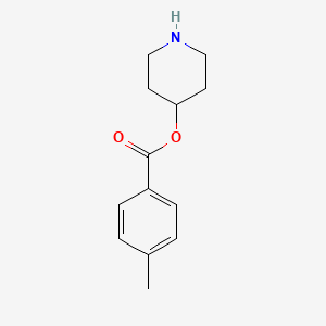 molecular formula C13H17NO2 B12626947 Piperidin-4-yl 4-methylbenzoate CAS No. 918962-14-8