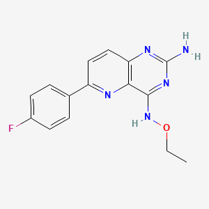 molecular formula C15H14FN5O B12626957 N~4~-Ethoxy-6-(4-fluorophenyl)pyrido[3,2-d]pyrimidine-2,4-diamine CAS No. 917759-07-0