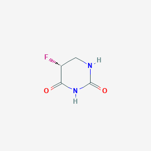 molecular formula C4H5FN2O2 B1262696 (R)-5-Fluoro-5,6-dihydrouracil 