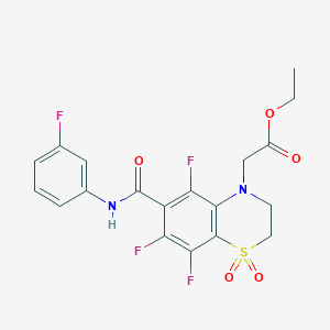 molecular formula C19H16F4N2O5S B12627033 C19H16F4N2O5S 
