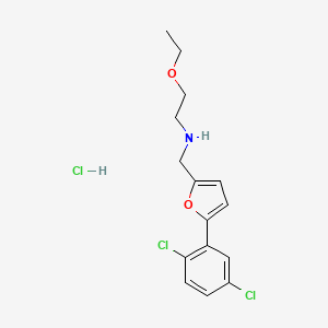 molecular formula C15H18Cl3NO2 B12627046 N-((5-(2,5-dichlorophenyl)furan-2-yl)methyl)-2-ethoxyethanamine hydrochloride 