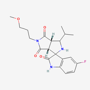 molecular formula C20H24FN3O4 B12627053 (3a'S,6a'R)-5-fluoro-5'-(3-methoxypropyl)-3'-(propan-2-yl)-3a',6a'-dihydro-2'H-spiro[indole-3,1'-pyrrolo[3,4-c]pyrrole]-2,4',6'(1H,3'H,5'H)-trione 