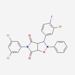 molecular formula C23H14BrCl2FN2O3 B12627065 C23H14BrCl2FN2O3 