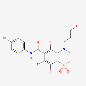 molecular formula C19H18BrF3N2O4S B12627086 C19H18BrF3N2O4S 
