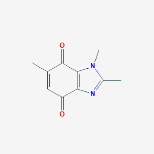 molecular formula C10H10N2O2 B126272 1,2,6-Trimethyl-1H-benzo[d]imidazole-4,7-dione CAS No. 155221-41-3