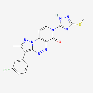 molecular formula C18H13ClN8OS B12627222 C18H13ClN8OS 