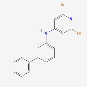 molecular formula C17H12Br2N2 B12627244 N-([1,1'-Biphenyl]-3-yl)-2,6-dibromopyridin-4-amine CAS No. 920752-36-9