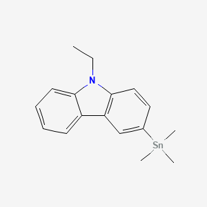 molecular formula C17H21NSn B12627288 9-Ethyl-3-(trimethylstannyl)-9H-carbazole CAS No. 921987-47-5