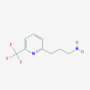 molecular formula C9H11F3N2 B12627349 3-(6-(Trifluoromethyl)pyridin-2-YL)propan-1-amine CAS No. 1060811-12-2