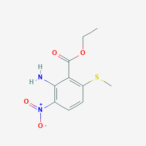 molecular formula C10H12N2O4S B12627355 Ethyl 2-amino-6-(methylsulfanyl)-3-nitrobenzoate CAS No. 921222-13-1