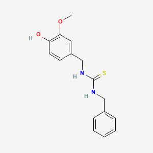 molecular formula C16H18N2O2S B12627377 N-Benzyl-N'-[(4-hydroxy-3-methoxyphenyl)methyl]thiourea CAS No. 921766-27-0