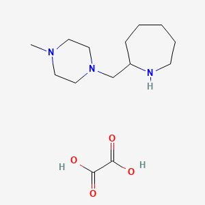 molecular formula C14H27N3O4 B12627392 2-[(4-Methyl-1-piperazinyl)methyl]azepane oxalate 