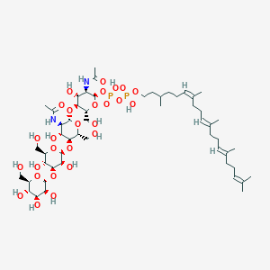 molecular formula C53H92N2O27P2 B1262745 alpha-D-Mannosyl-beta-D-mannosyl-diacetylchitobiosyldiphosphodolichol 