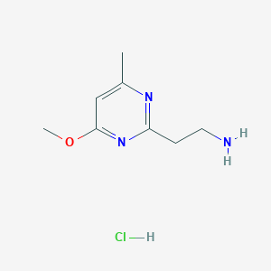 molecular formula C8H14ClN3O B12627457 2-(4-Methoxy-6-methylpyrimidin-2-YL)ethanamine hydrochloride CAS No. 1196151-19-5