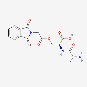 molecular formula C16H17N3O7 B12627469 D-Alanyl-O-[(1,3-dioxo-1,3-dihydro-2H-isoindol-2-yl)acetyl]-L-serine CAS No. 921933-74-6