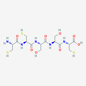 molecular formula C15H27N5O8S3 B12627516 L-Cysteinyl-L-cysteinyl-L-seryl-L-seryl-L-cysteine CAS No. 918412-76-7