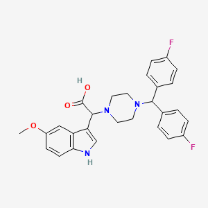 molecular formula C28H27F2N3O3 B12627522 C28H27F2N3O3 