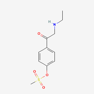 molecular formula C11H15NO4S B12627576 4-(N-Ethylglycyl)phenyl methanesulfonate CAS No. 920804-45-1