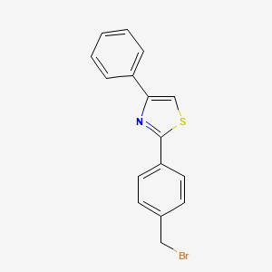 molecular formula C16H12BrNS B12627599 2-[4-(Bromomethyl)phenyl]-4-phenylthiazole 