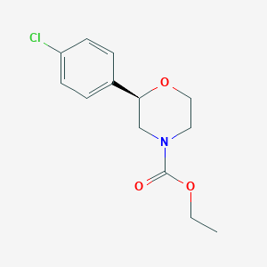 molecular formula C13H16ClNO3 B12627627 Ethyl (2r)-2-(4-chlorophenyl)morpholine-4-carboxylate CAS No. 920802-70-6