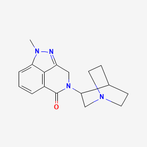molecular formula C17H20N4O B12627639 Pyrazolo[3,4,5-de]isoquinolin-5(1H)-one, 4-(3S)-1-azabicyclo[2.2.2]oct-3-yl-3,4-dihydro-1-methyl- 