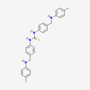 molecular formula C29H30N4S B12627674 N,N'-Bis{4-[(4-methylanilino)methyl]phenyl}thiourea CAS No. 917764-17-1