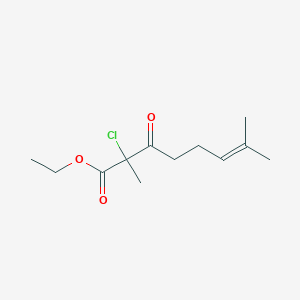 molecular formula C12H19ClO3 B12627688 Ethyl 2-chloro-2,7-dimethyl-3-oxooct-6-enoate CAS No. 918503-21-6
