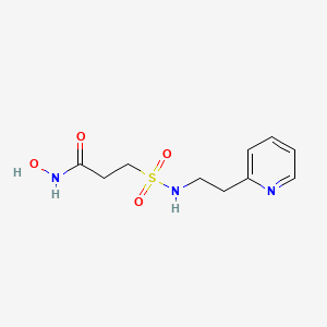 molecular formula C10H15N3O4S B12627733 N-Hydroxy-3-{[2-(pyridin-2-YL)ethyl]sulfamoyl}propanamide CAS No. 919996-84-2