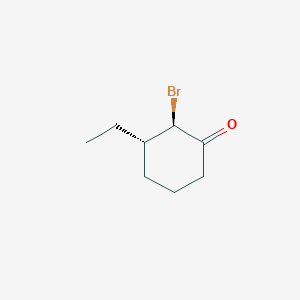 molecular formula C8H13BrO B12627780 (2R,3S)-2-Bromo-3-ethylcyclohexan-1-one CAS No. 921770-62-9