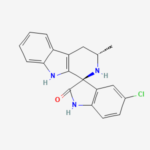 molecular formula C19H16ClN3O B12627816 Spiro[3H-indole-3,1'-[1H]pyrido[3,4-b]indol]-2(1H)-one,5-chloro-2',3',4',9'-tetrahydro-3'-methyl-,(1'R,3'S)- 