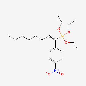 molecular formula C20H33NO5Si B12627825 Triethoxy[1-(4-nitrophenyl)oct-1-en-1-yl]silane CAS No. 921200-46-6
