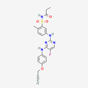molecular formula C23H22FN5O4S B1262787 R-348 CAS No. 916742-11-5