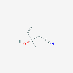 molecular formula C6H9NO B12627905 4-Pentenenitrile, 3-hydroxy-3-methyl-, (3S)- CAS No. 918659-08-2