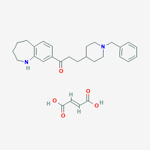 molecular formula C29H36N2O5 B126280 Zanapezil Fumarate CAS No. 142852-51-5