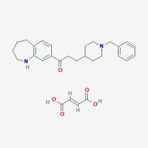 molecular formula C29H36N2O5 B126280 Zanapezil fumarate CAS No. 142852-51-5