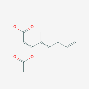 molecular formula C12H16O4 B12628019 Methyl 3-(acetyloxy)-4-methylocta-2,4,7-trienoate CAS No. 917833-85-3