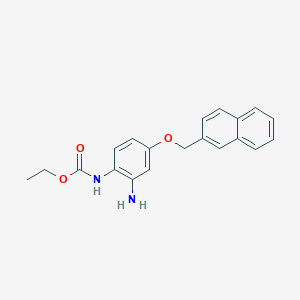 molecular formula C20H20N2O3 B12628070 ethyl N-[2-amino-4-(naphthalen-2-ylmethoxy)phenyl]carbamate 