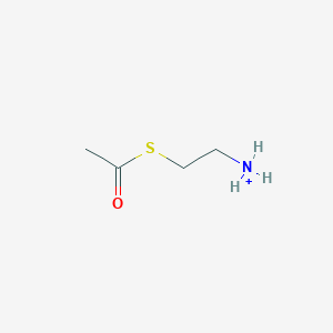 molecular formula C4H10NOS+ B1262810 S-acetylcysteaminium 