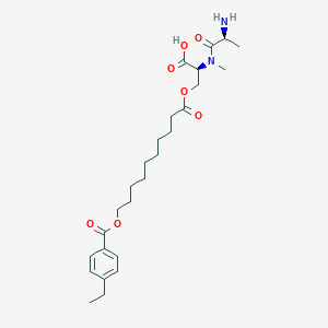 molecular formula C26H40N2O7 B12628120 L-Alanyl-O-{10-[(4-ethylbenzoyl)oxy]decanoyl}-N-methyl-L-serine CAS No. 921934-69-2