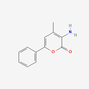 molecular formula C12H11NO2 B12628285 3-Amino-4-methyl-6-phenyl-2H-pyran-2-one CAS No. 922167-70-2