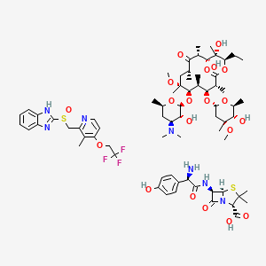 molecular formula C70H102F3N7O20S2 B1262834 Lansoprazole, amoxicillin and clarithromycin CAS No. 209852-74-4