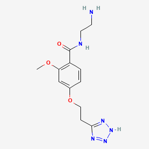 molecular formula C13H18N6O3 B12628373 N-(2-Aminoethyl)-2-methoxy-4-[2-(2H-tetrazol-5-yl)ethoxy]benzamide CAS No. 919772-40-0