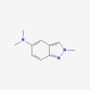 molecular formula C10H13N3 B12628378 N,N,2-Trimethyl-2H-indazol-5-amine CAS No. 918903-51-2
